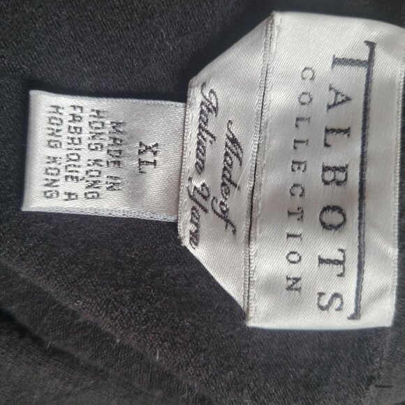 Talbots Collection Womens Black Long Sleeve Pullover Sweater XL - Picture 3 of 5